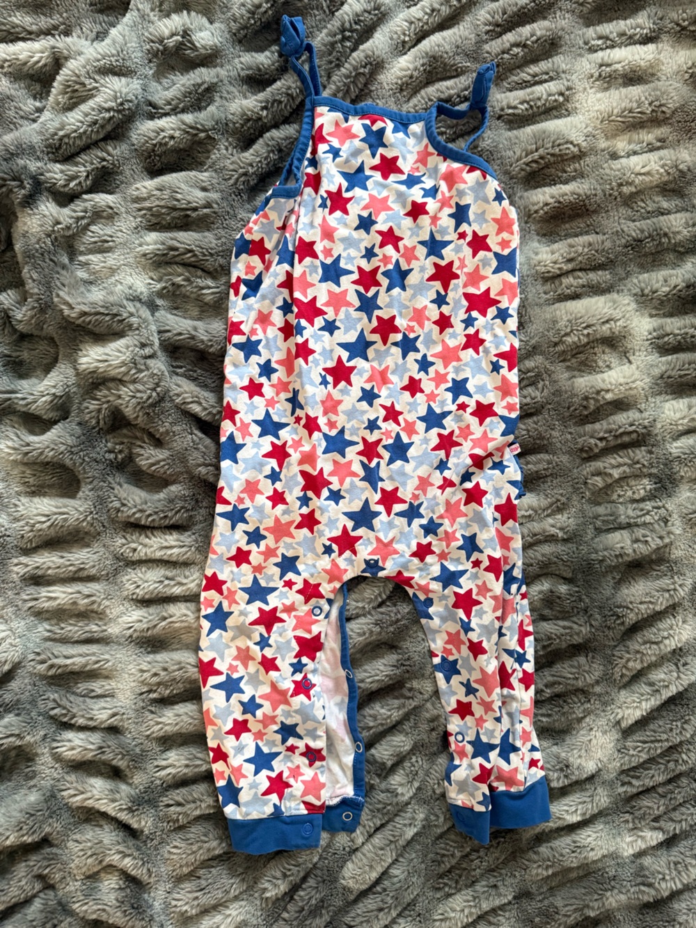 Ruffle Butts Red White Blue Star Print Romper